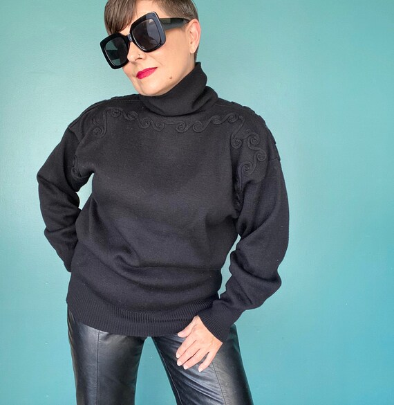80s turtleneck outfit