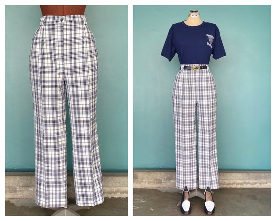 Retro Pants Plaid Pants Womens Pants 80s Pants Taralynevansstudio -   Canada