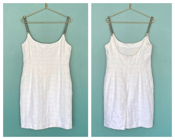 White Dress 90s Dress Slip Dress Vintage Sun Dres… - image 2