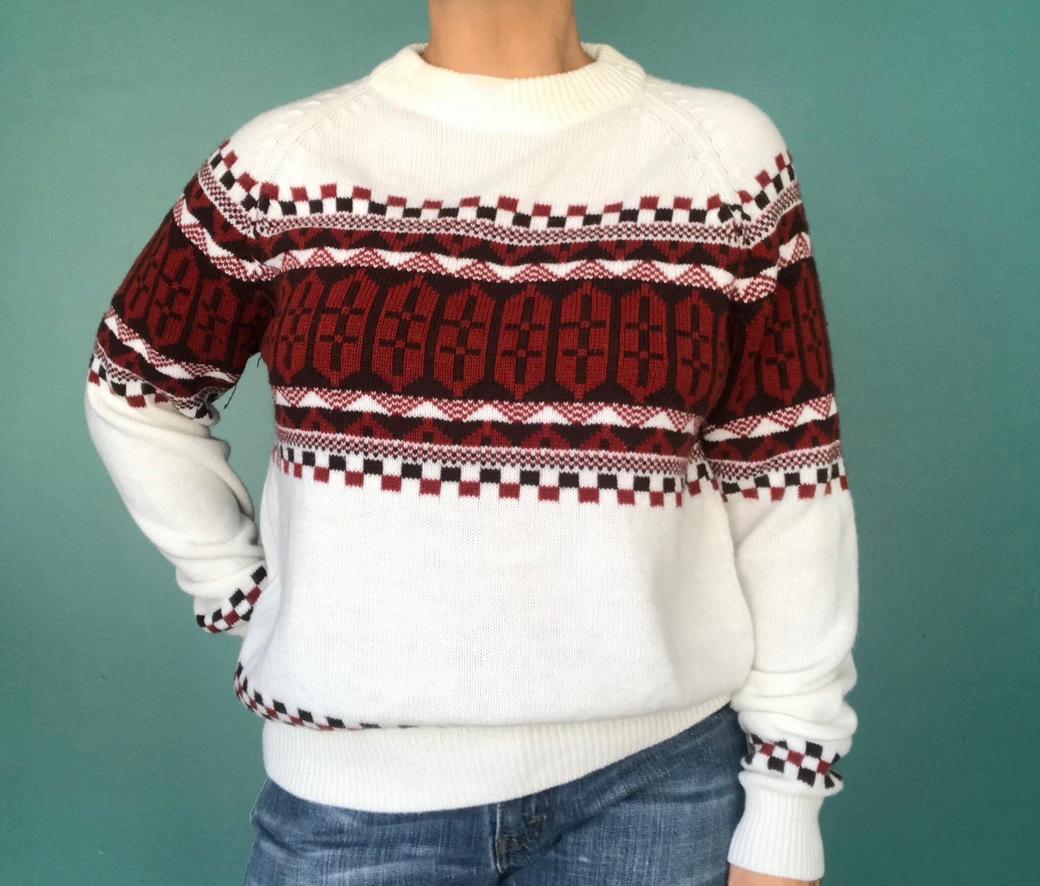 70s ski sweater
