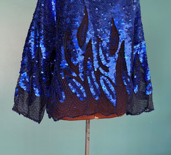 Sequin Top Blue Top Vintage Sequin Top TaraLynEva… - image 7