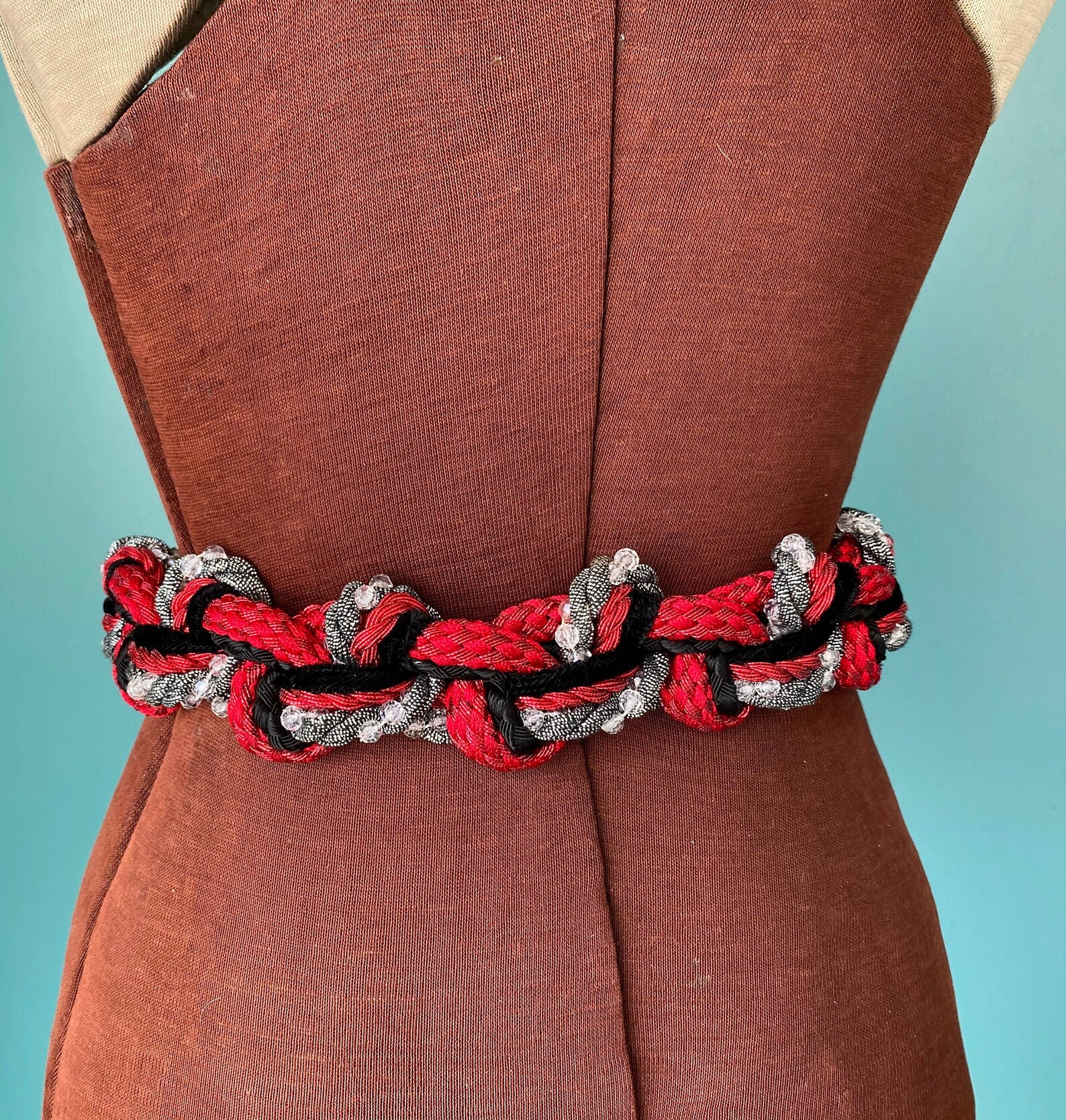 Woven Braided 80s Vintage Rope Belt Cord Belt Stretch Belt Etsy