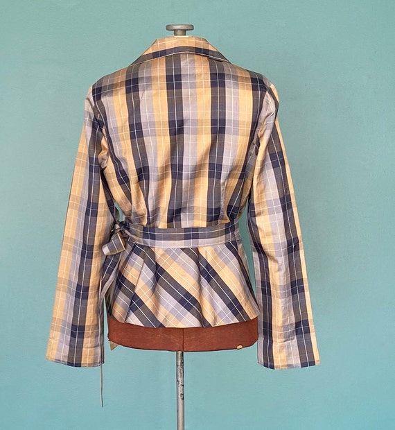 Vintage 90s Silk Plaid Wrap Blouse TaraLynEvansSt… - image 8