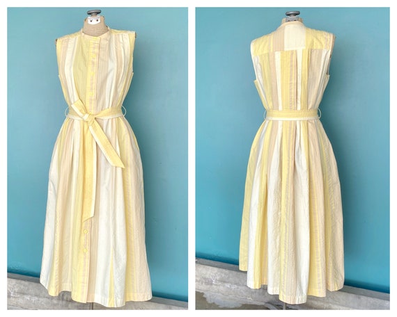 Maxi Yellow Shirt Dress Cotton Spring Dress, TaraL