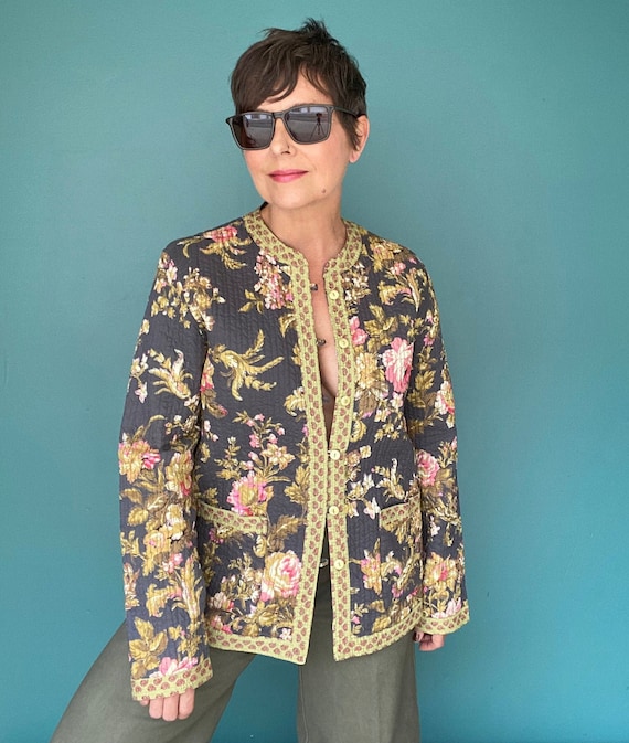 Quilt Jacket Quilt Coat Floral Jacket 