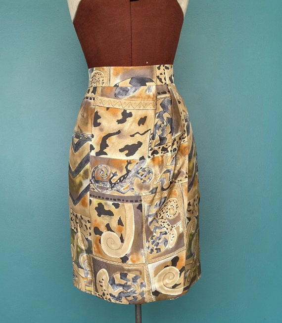 Wrap Skirt 90s Skirt Silk Skirt Vintage 90s Skirt… - image 3