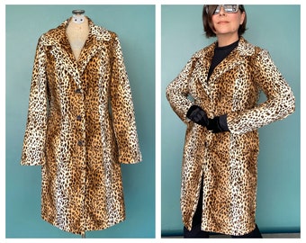 Faux Fur Leopard Print Vintage Jacket Women Jacket Leopard Pattern Faux Fur Coat Retro Jacket Womens Jackets TaraLynEvansStudio
