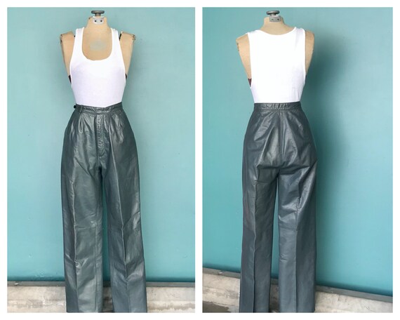 80s Leather Pants Leather Pants Women, 24" Waist,