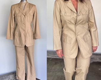 Ungaro Safari Pantsuit Womens Suit Set Vintage Suit Two Piece Set Women Suit Women Two Piece Set Womens Pant Suit TaraLynEvansStudio