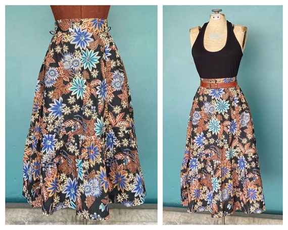 1970s Prairie Vintage Boho Maxi Skirt Bohemian Skirt High | Etsy