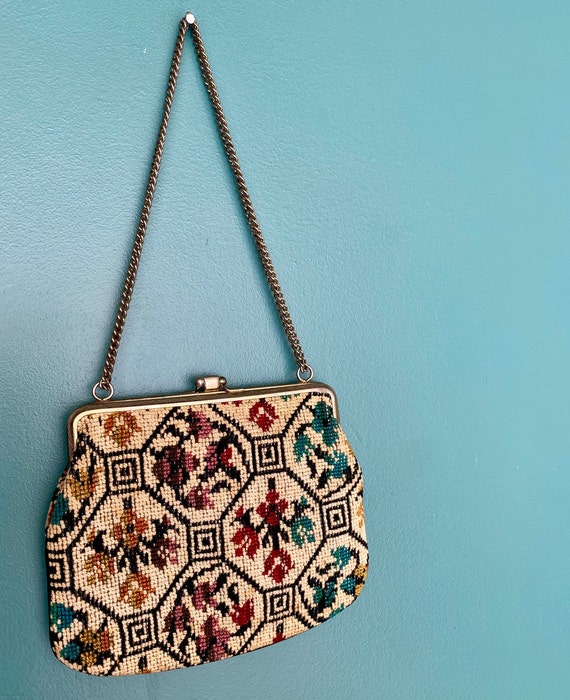 Tapestry Purse Carpet Bag Tapestry Bag Fabric Bag… - image 6