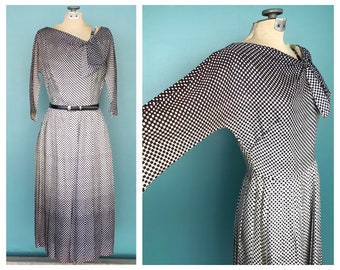 Retro 50s Polka Dot Rockabilly Dress Vintage 50s Dress Full Skirt Dress 1950s Vintage Dress Pin Up Dress TaraLynEvansStudio