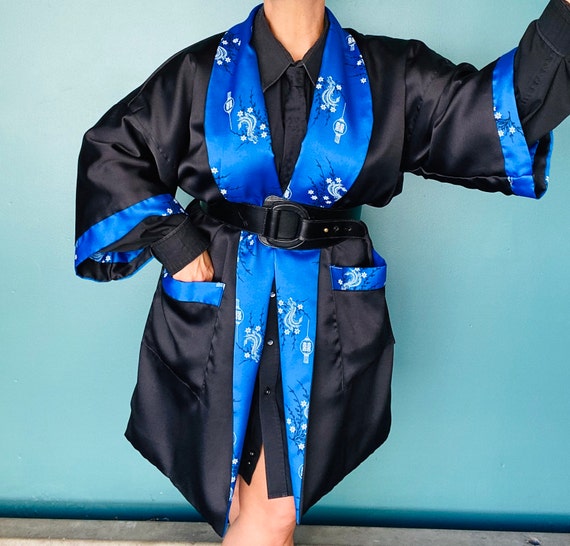 Kimono in raso Kimono corto Kimono giapponese Kimono vintage