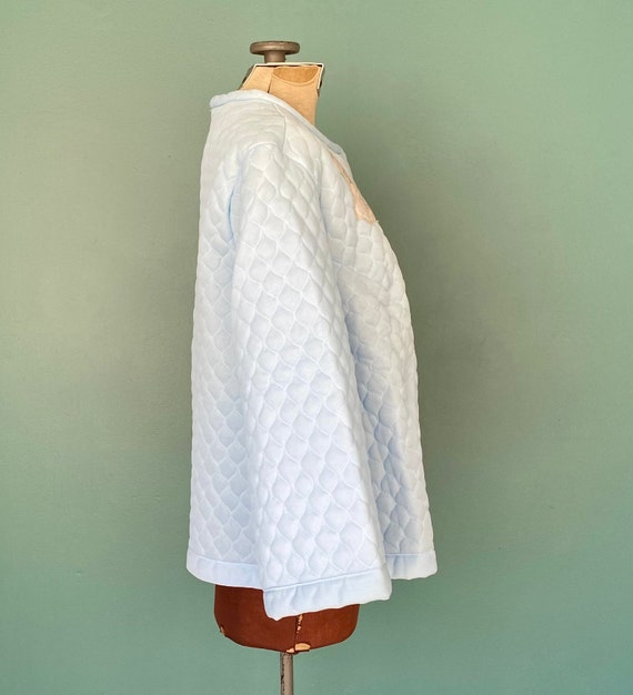 Bed Jacket 60s Jacket Quilt Jacket Blue Jacket Sh… - image 4