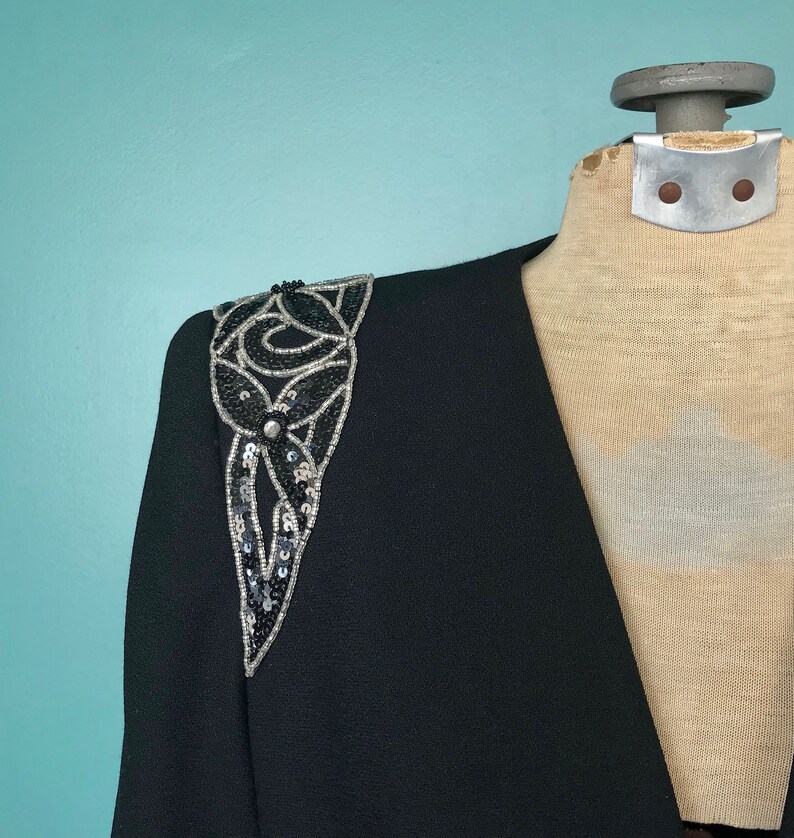 Nolan Miller 80s Black Blazer 80s Long Black Blazer TaraLynEvansStudio