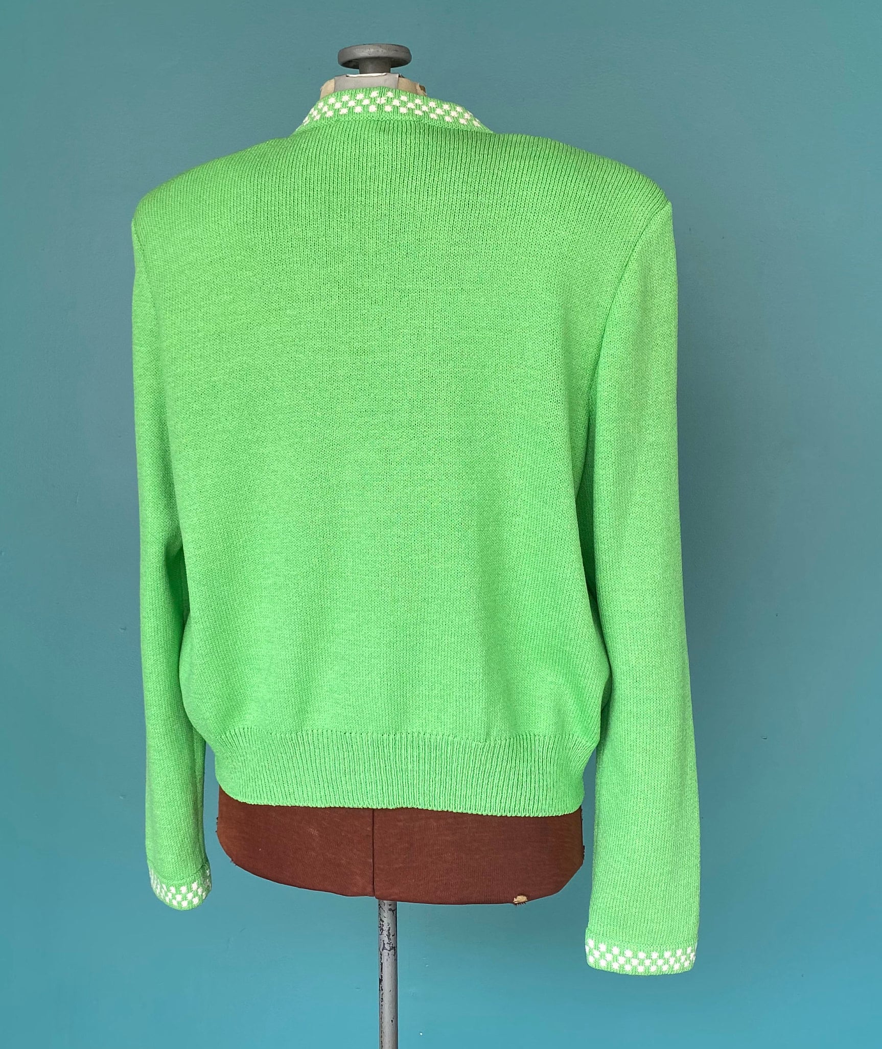 Lime Green Checkered St John Cardigan 90s Cardigan Short | Etsy