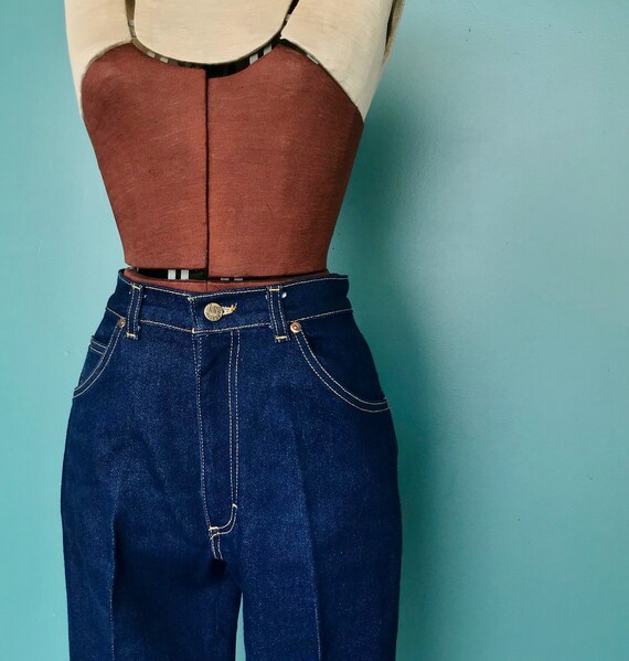 80s Lee Jeans High Waisted Denim Jeans, 26 Waist … - image 3
