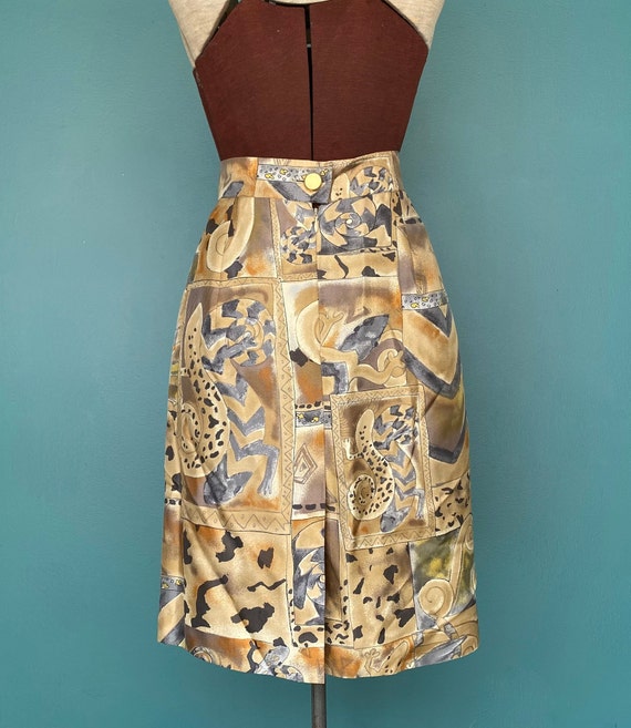 Wrap Skirt 90s Skirt Silk Skirt Vintage 90s Skirt… - image 8