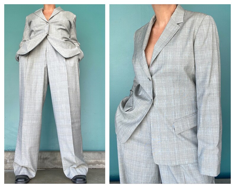 Woman Suit Set Pant Suit 90s Set Womens Suit Vintage Pant Suit Etsy