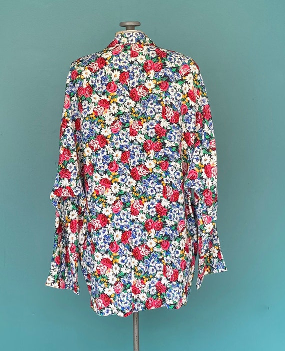 Floral Blazer Oversized Blazer Flower Blazer 80s … - image 7