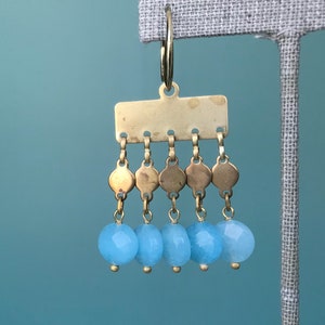 Blue Chandelier Earrings Boho Earrings Dangle, TaraLynEvansStudio image 5