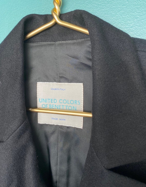 Cropped Blazer Black Blazer Benetton 90s Blazer W… - image 6