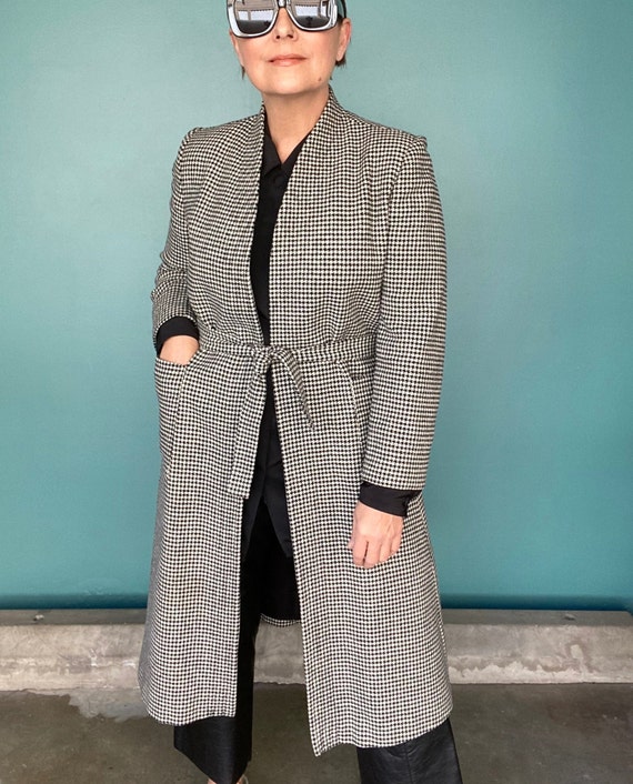Houndstooth clearance duster coat