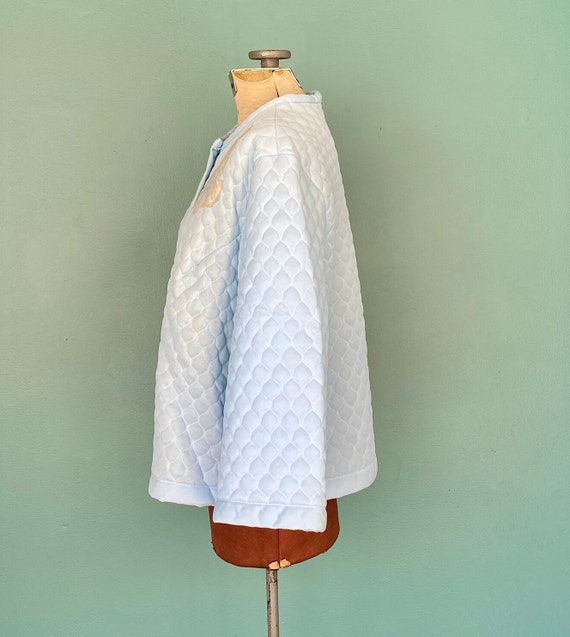 Bed Jacket 60s Jacket Quilt Jacket Blue Jacket Sh… - image 5