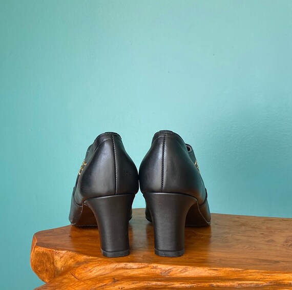 Black Booties 80s Booties Ankle Booties Leather B… - image 5
