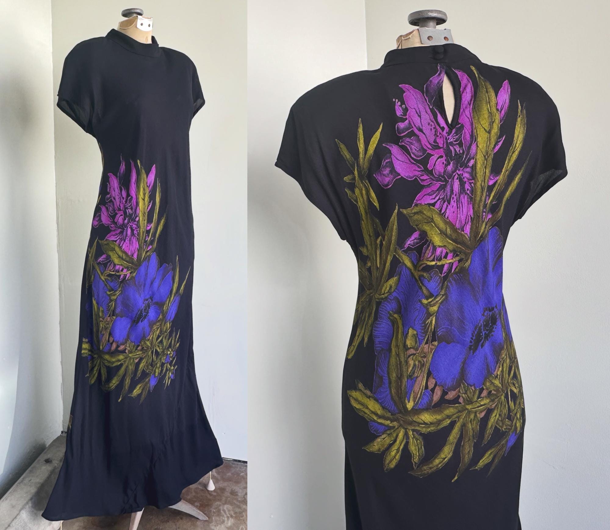Vintage Floral Maxi Dress
