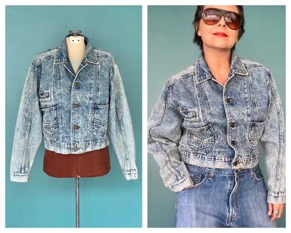 80s Acid Wash Vintage Jean Jacket Acid Wash 80s Wo