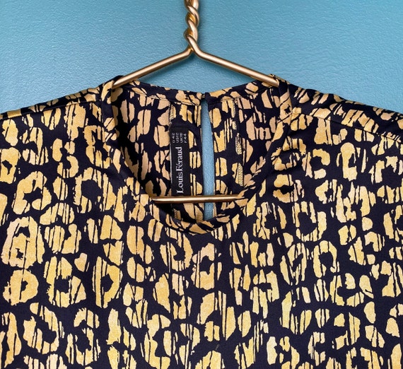 Louis Feraud Leopard 90s Silk Blouse Designer Blo… - image 9