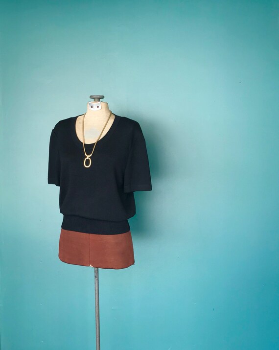 St John Knit Top Black Vintage Knit Top, TaraLynEv