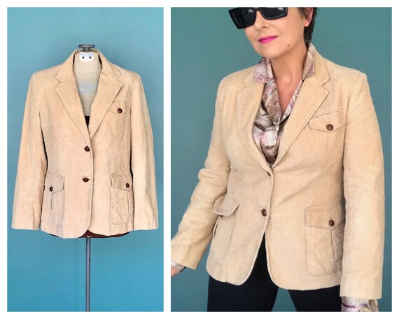 Vintage Corduroy Blazer 80s Women Blazer, TaraLynE