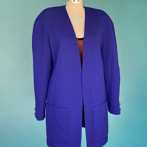 Vintage 80s Purple Wool Womens Blazer TaraLynEvansStudio image 3
