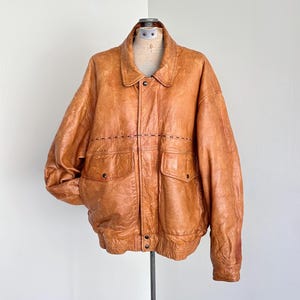 Mens Brown Leather Bomber Vintage Bomber Lone Pine Mens Bomber Leather Jacket Mens Man Leather Jacket Leather Jacket TaraLynEvansStudio