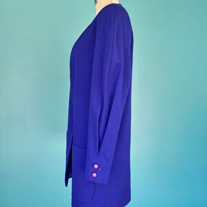 Vintage 80s Purple Wool Womens Blazer TaraLynEvansStudio image 5
