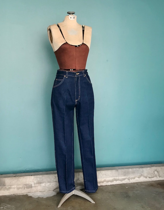 80s Lee Jeans High Waisted Denim Jeans, 26 Waist … - image 2