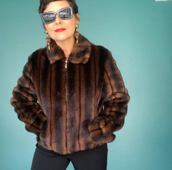 Brown Faux Fur Coat 80s Fake Fur Coat, TaraLynEvan