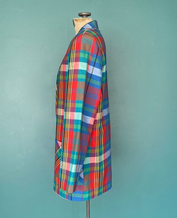 Plaid Blazer 80s Blazer Womens Blazer Oversized B… - image 6