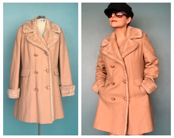 70s Coat Boho Coat Retro Coat Wool Coat Vintage Winter Coat Vintage Peacoat Winter Coat Women TaraLynEvansStudio