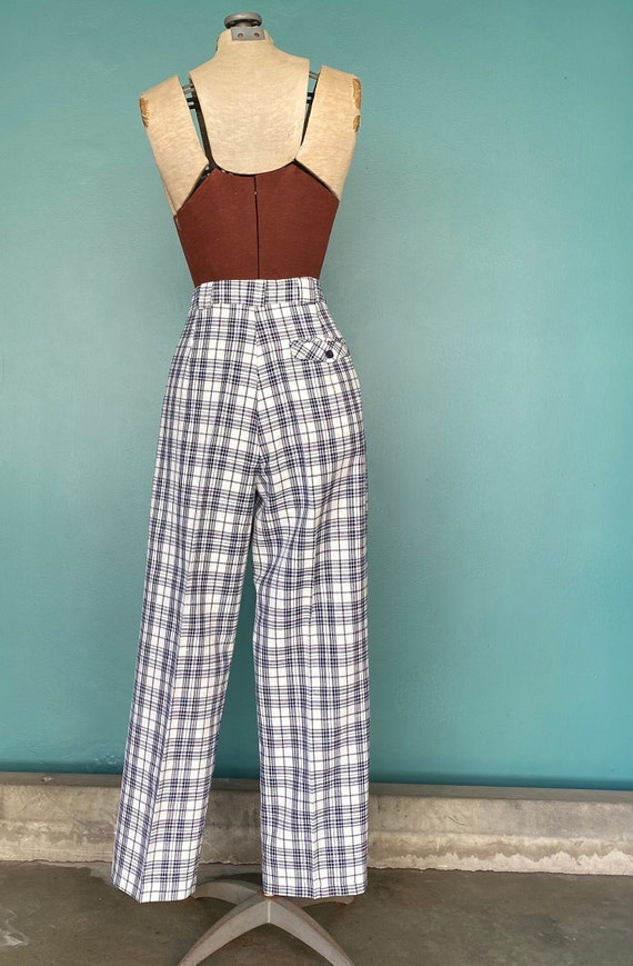 Retro Pants Plaid Pants Womens Pants 80s Pants Ta… - image 7