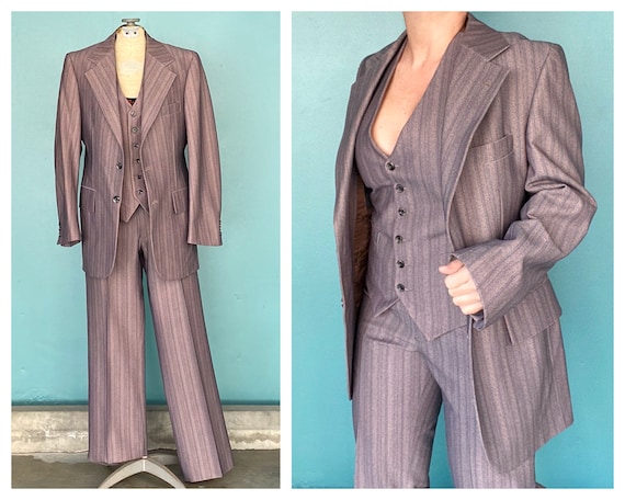 Vintage Womens Three Piece Suit for Women 1970s Vi