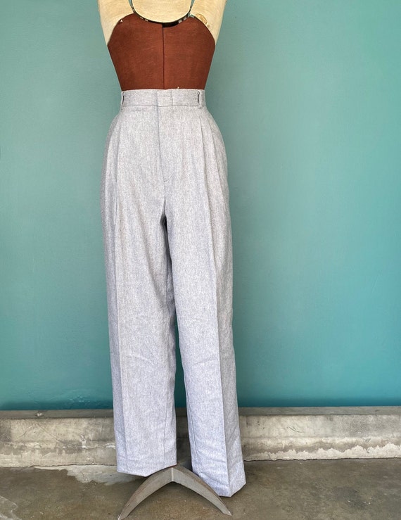 80s Pants Vintage Trousers Retro Pants Grey Pants… - image 3