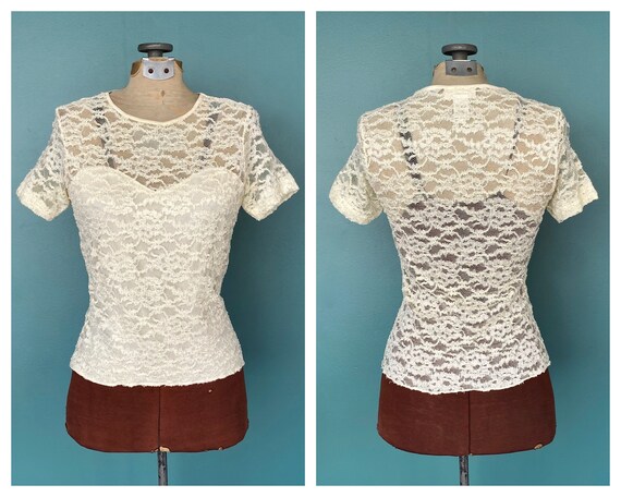 fitted lace shirt