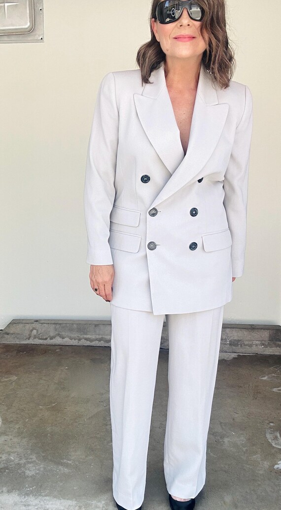Vintage Deadstock 90s Womens Pants Suit Double Breasted Womens 