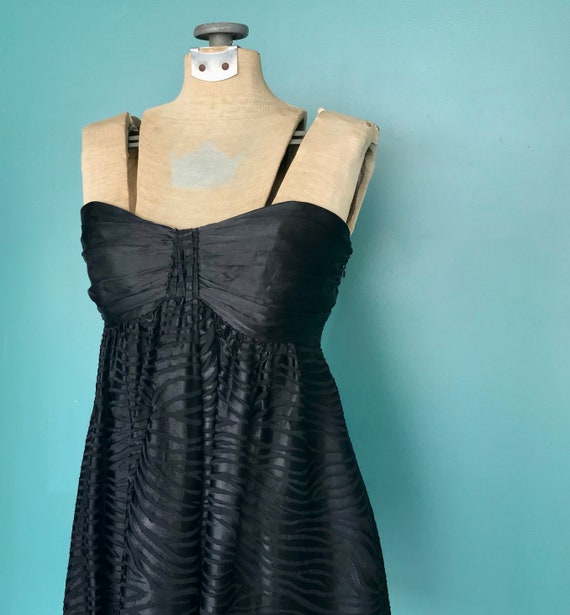 Y2K Black Babydoll Empire Waist Dress TaraLynEvan… - image 3