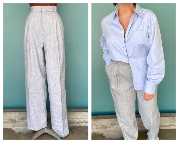 80s Pants Vintage Trousers Retro Pants Grey Pants Baggy Pants Vintage Pants  Trousers Dress Pants Taralynevansstudio -  Canada