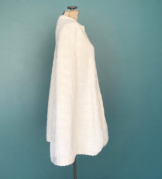 Vintage Crochet White Poncho Sweater TaraLynEvans… - image 6