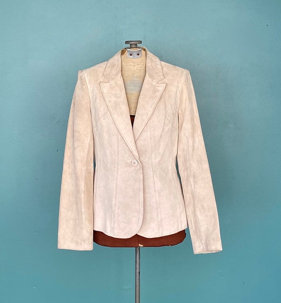 Leather Blazer 90s Leather Blazer Vintage Blazer … - image 2